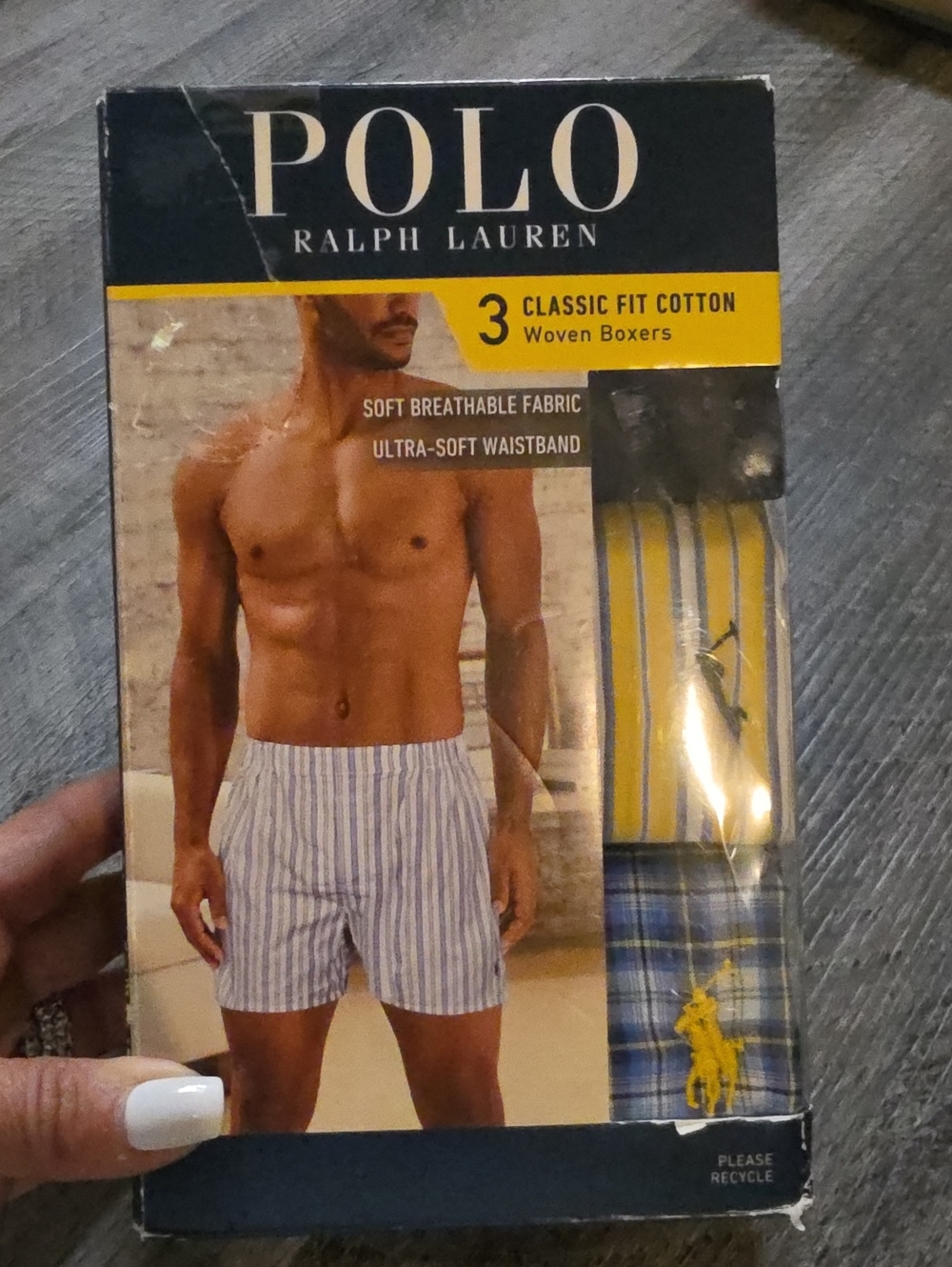 Polo by Ralph Lauren Men’s Cotton Boxers - 3 Pack Size XL
